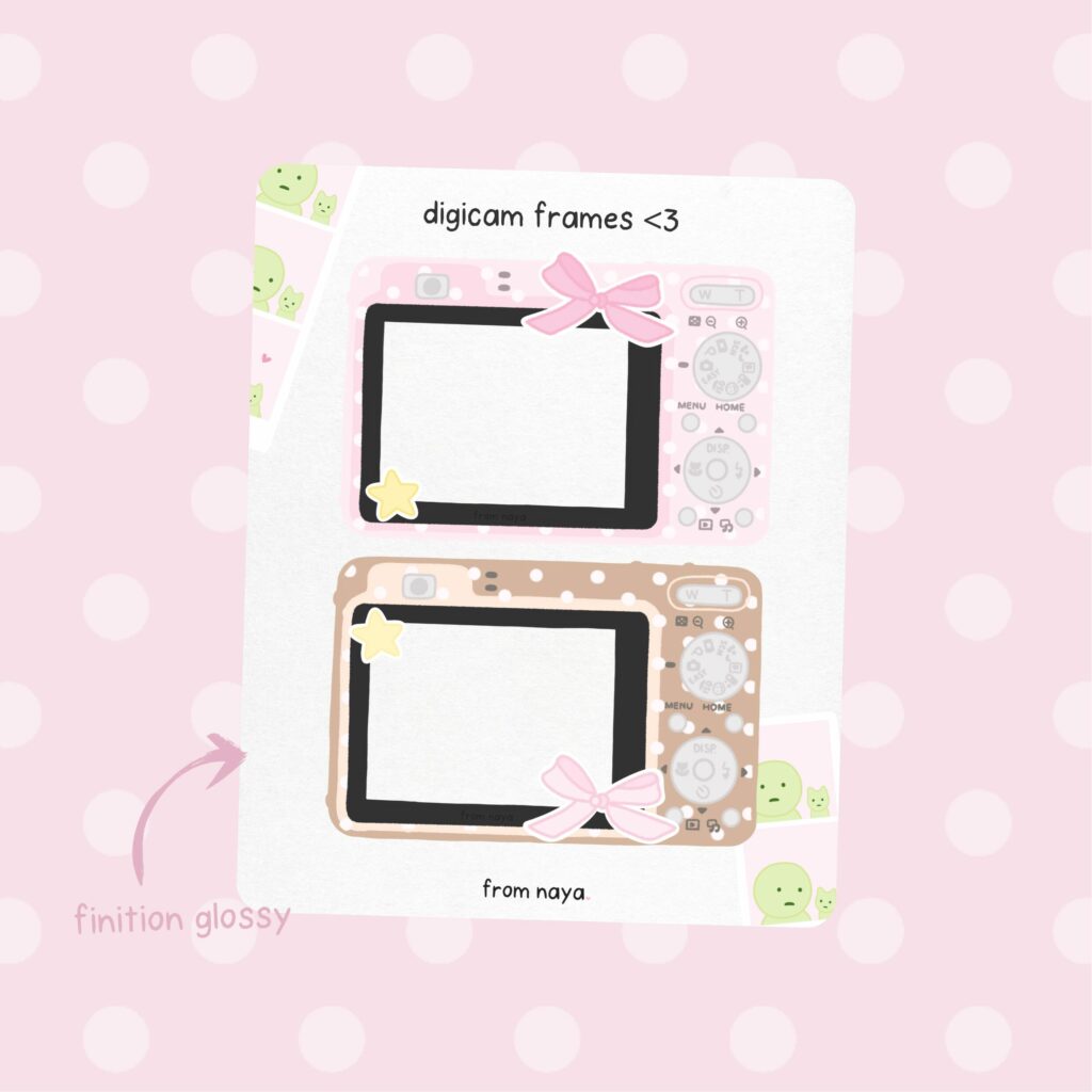 planche de sticker cadre pour photo camera digital