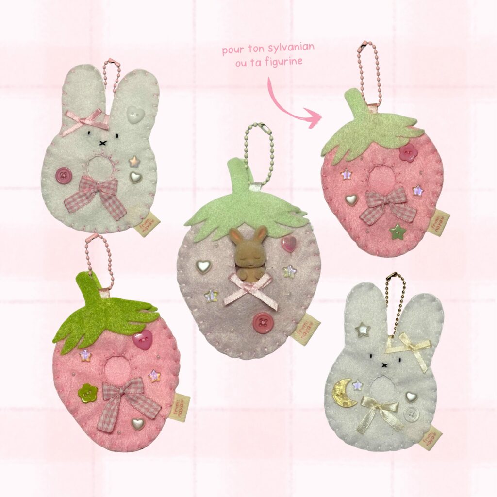 charm pour sac en feutrine artisanal